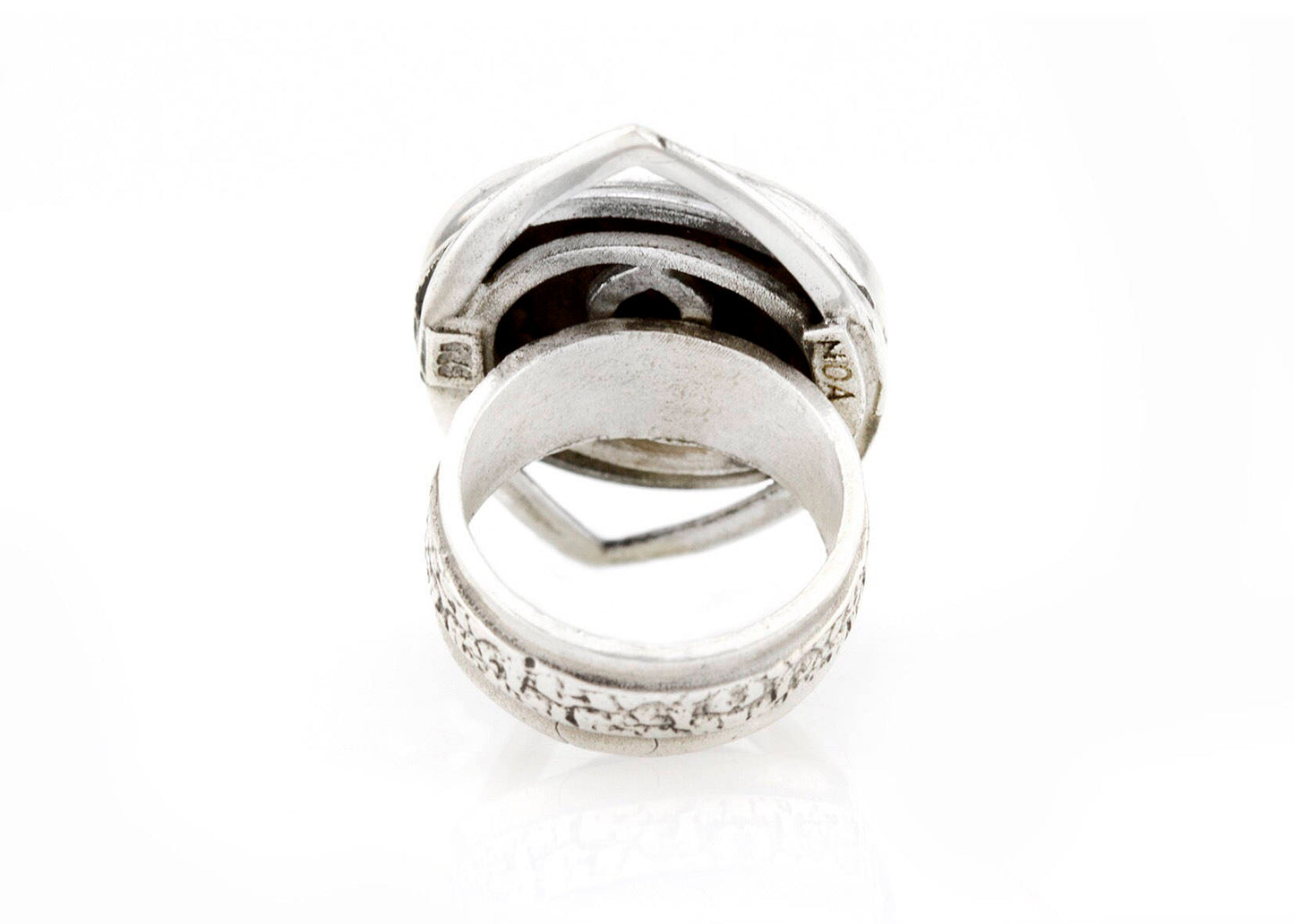 Zodiac coin ring with eye design and Gemini coin medallion