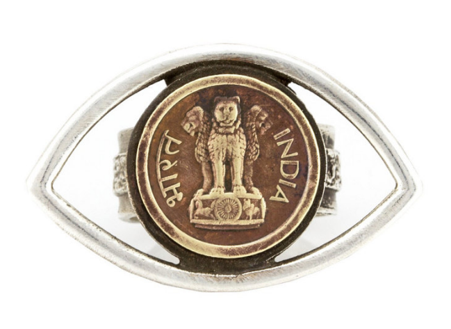 Indian Coin Ring Eye - 1 Paisa coin of India