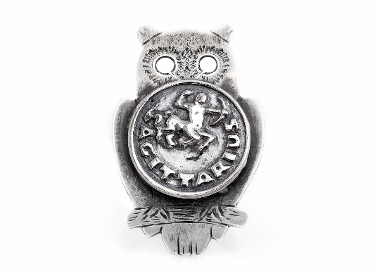 Silver Ring with Sagittarius Zodiac