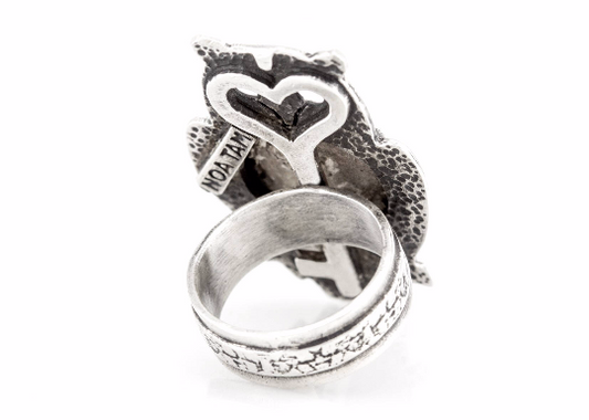 925 Silver Owl Ring with Flying bird