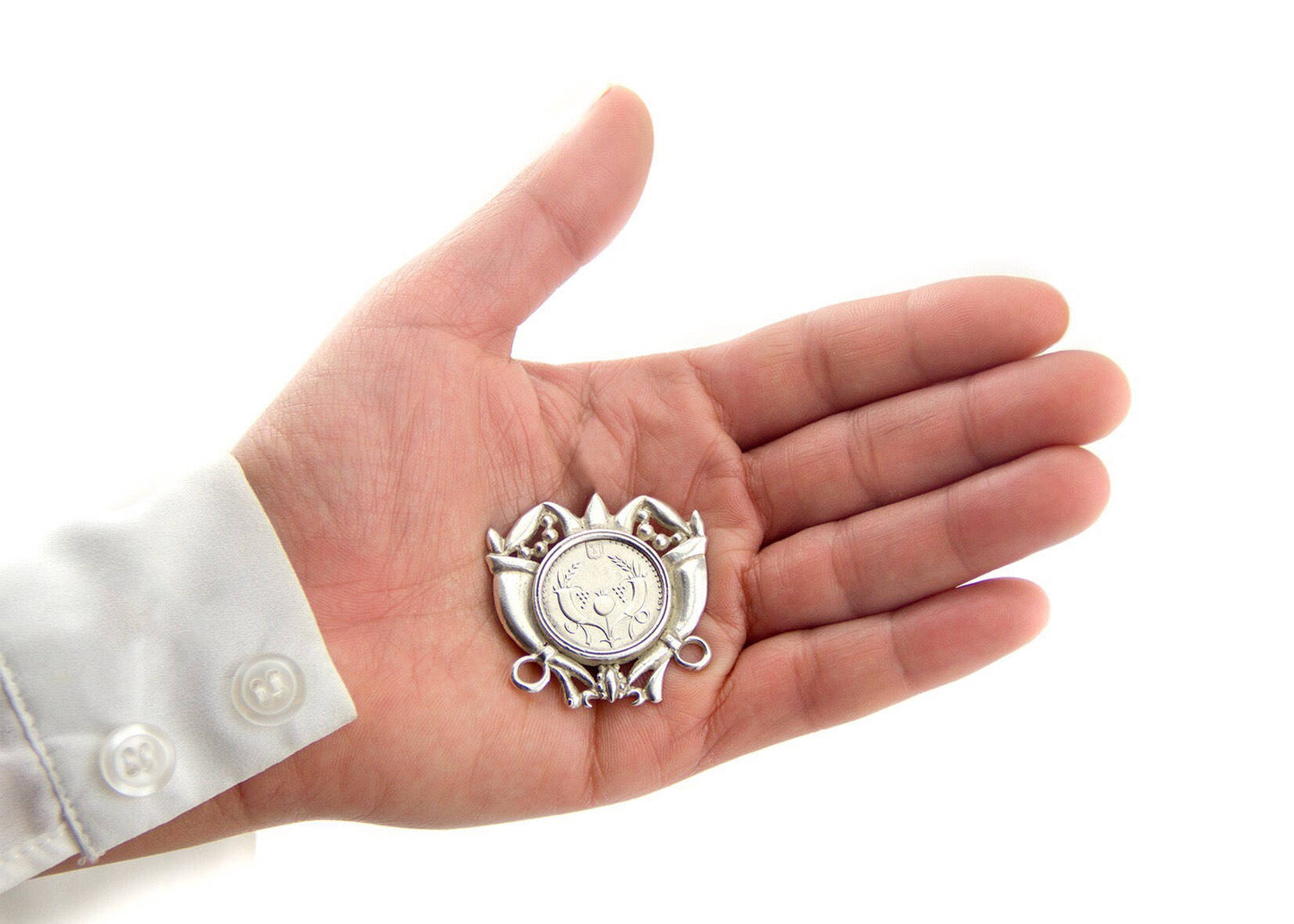 2 New Sheqel coin of Israel necklace