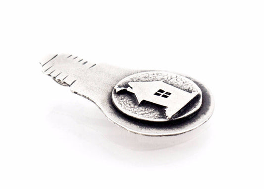 Coin necklace with light and A house coin medallion