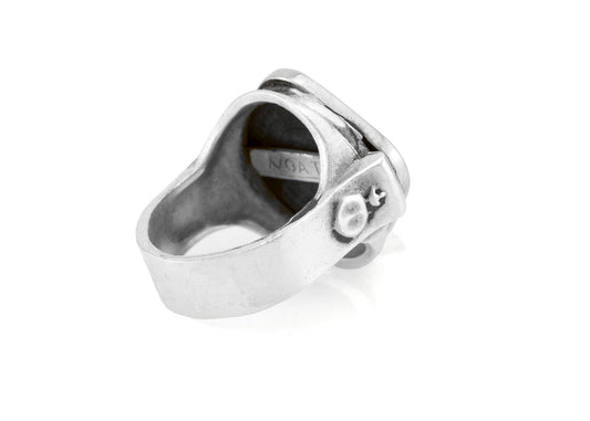 Coin ring with the 5 Cent coin of Netherlands