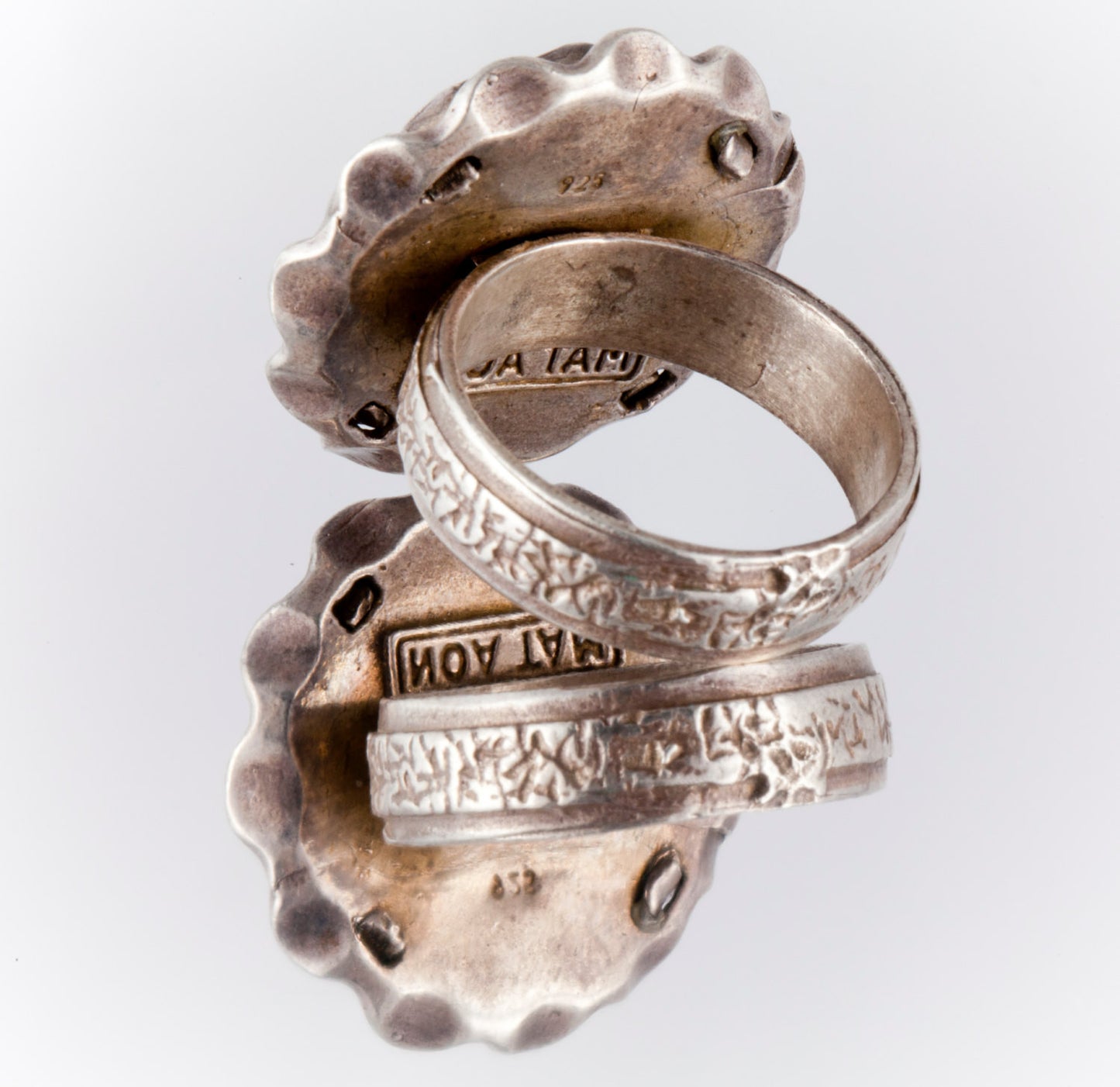 Old Israeli Collector's 1 Agora Coin of Israel Silver Ring