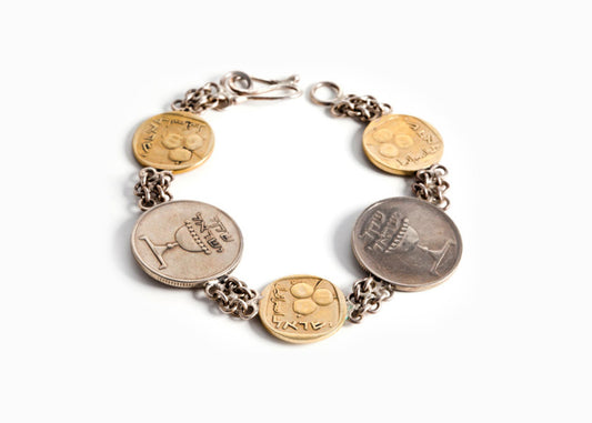 Israeli Coin Bracelet for Abundance - Coins of Israel