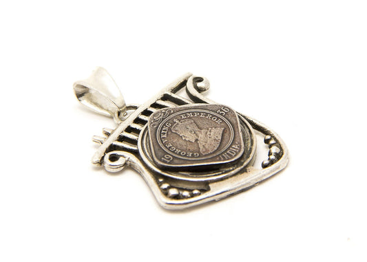 Indian Old, Collector's Coin Pendant - 2 Annas coin of British India