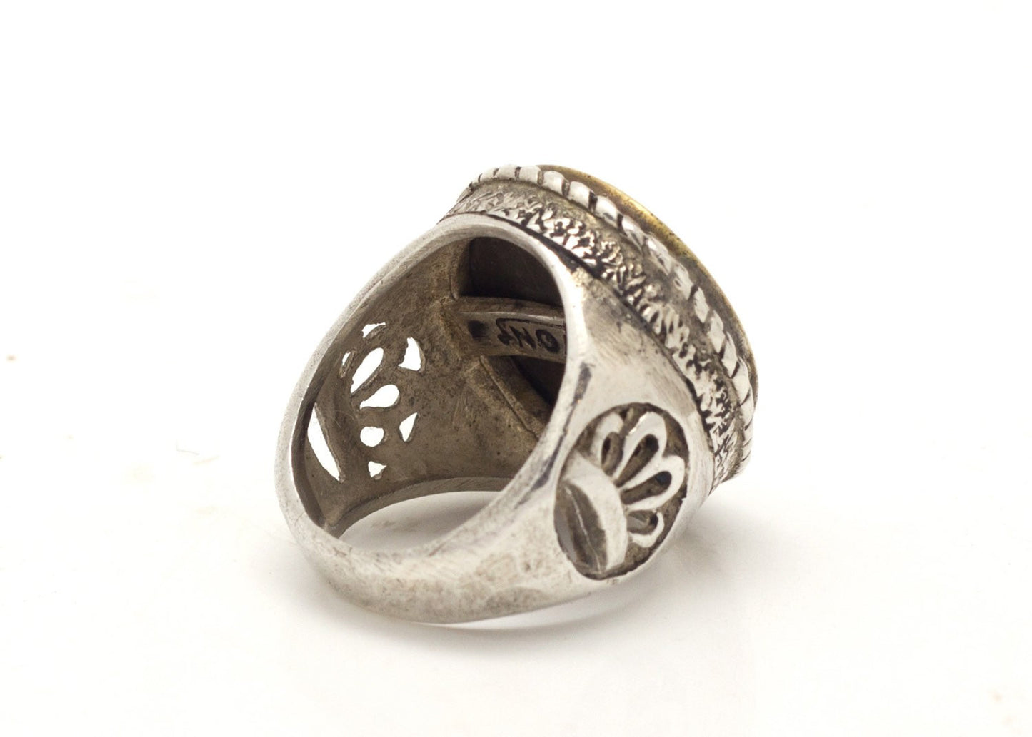 Israeli Old, Collector's Coin Crown Ring - 5 Agorot Israel Coin