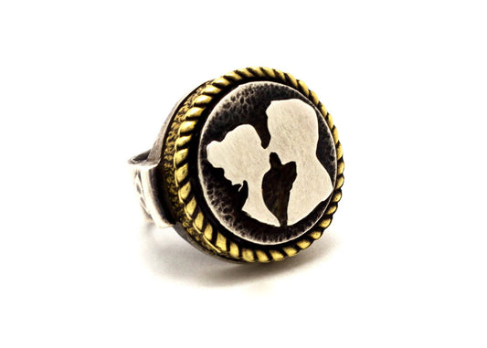 The Couple Love Medallion Ring
