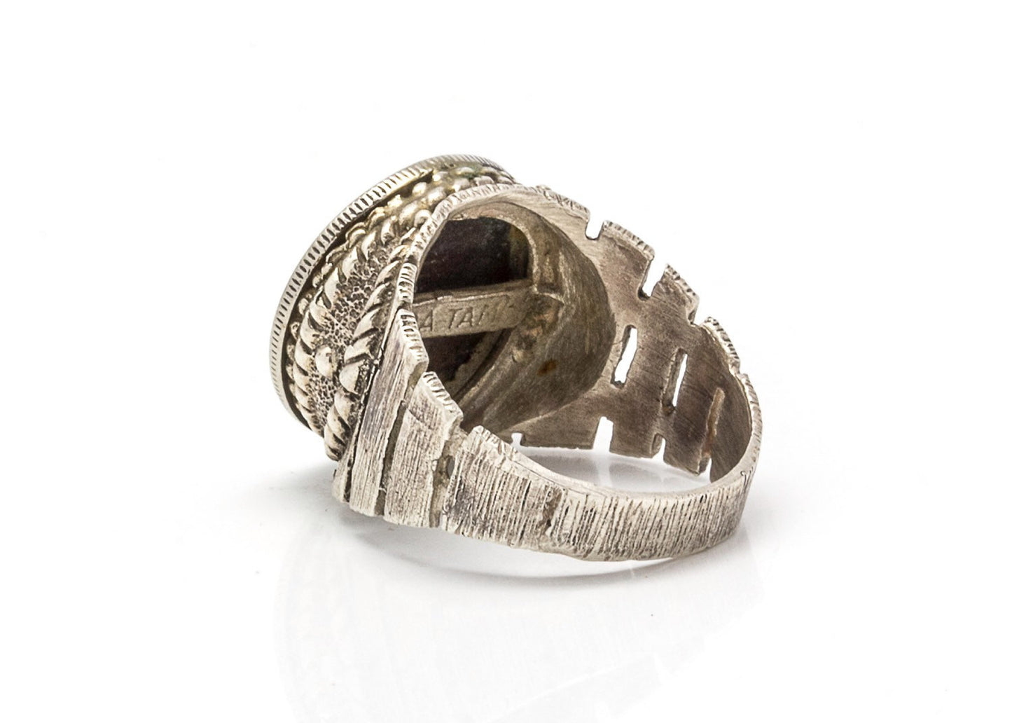 Israeli Coin Ring: Lion of Courage - Old, Collector's 1/2 Sheqel Coin