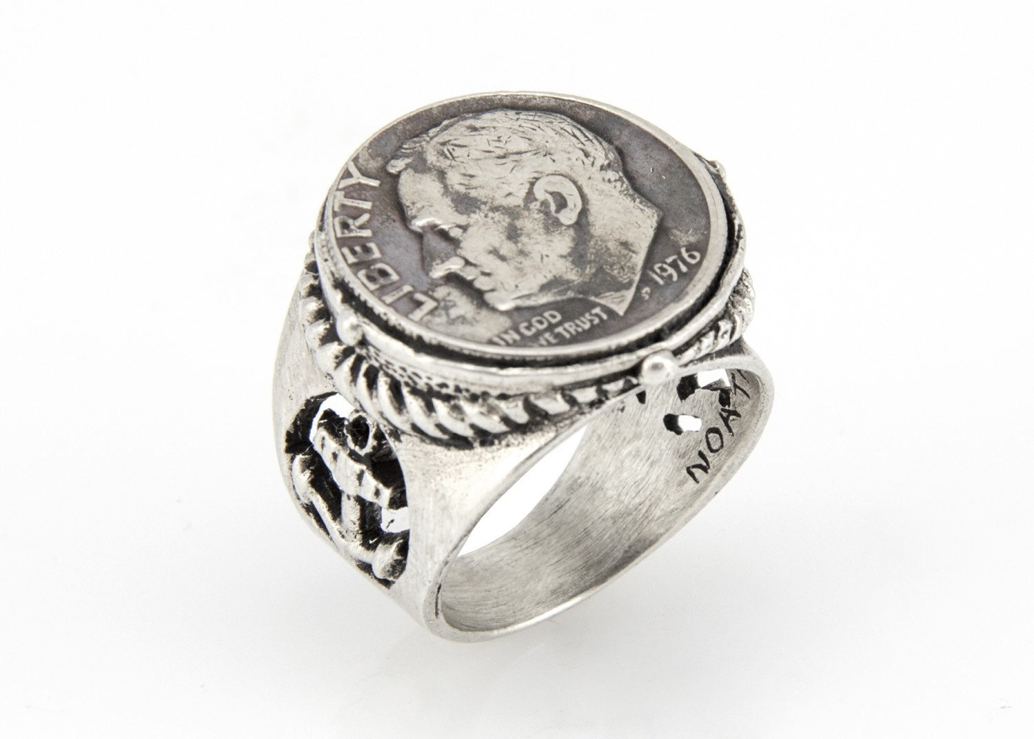 Signet ring Roosevelt dime hotsell coin various available date sterling silver 12 size