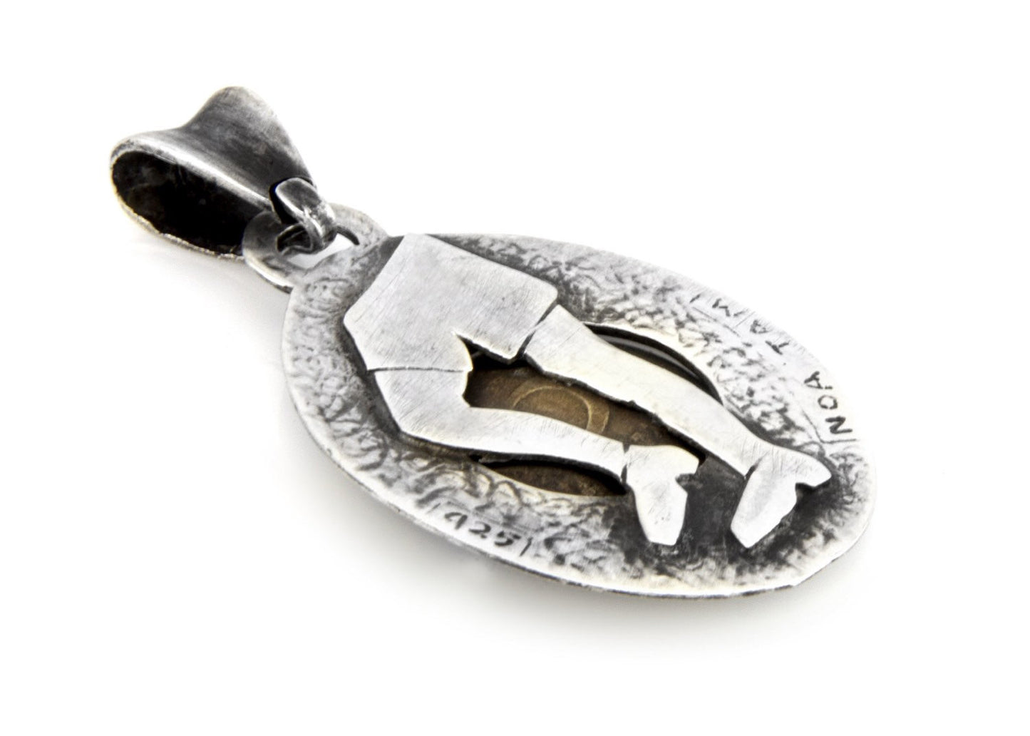 Israeli Coin Necklace - Old 5 Agorot Coin of Israel in Cute Pendant