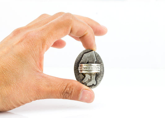 Star of David Medallion Clock Ring