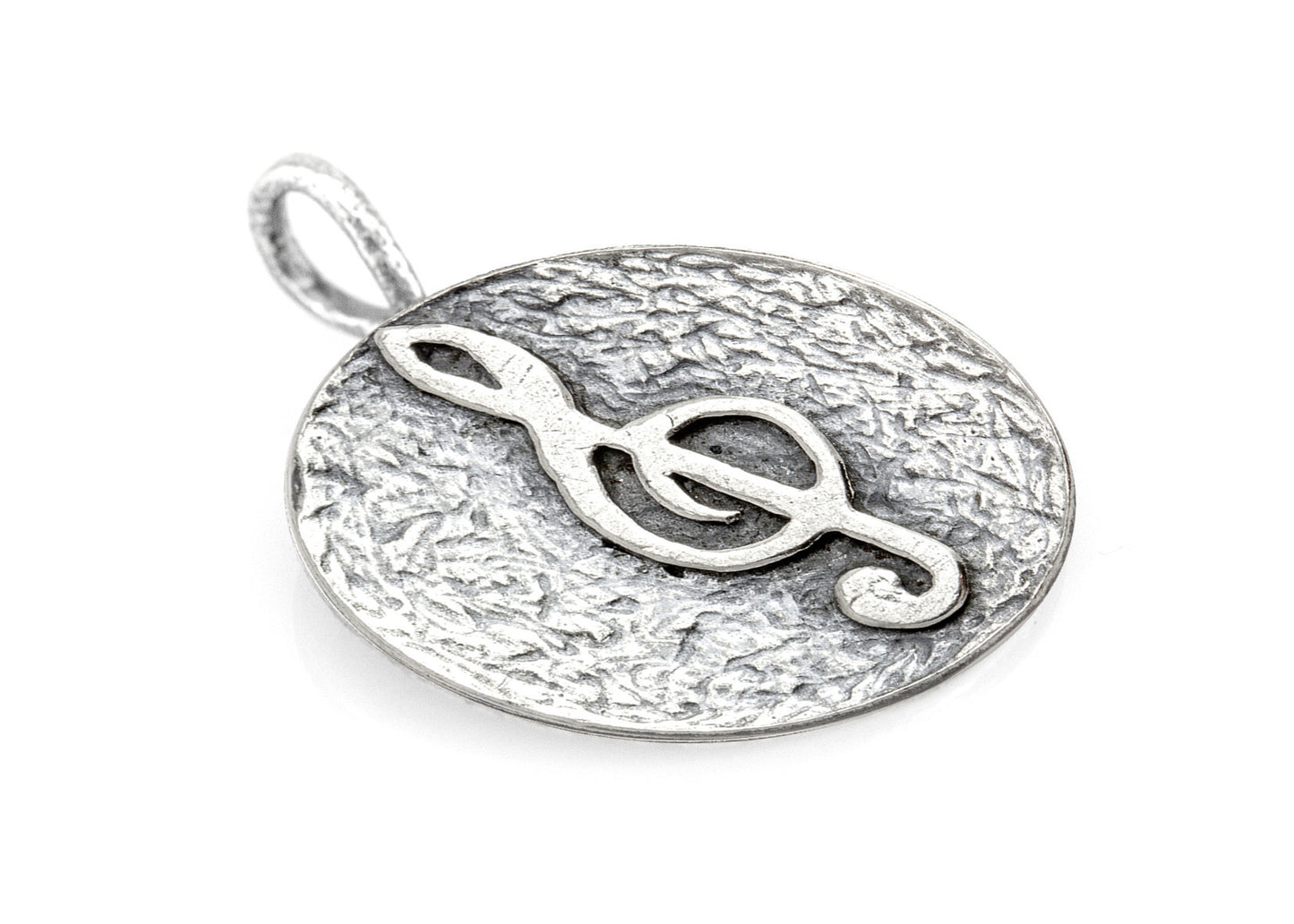 925 Sterling Pendant Silver With Treble Clef