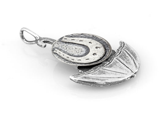 Horseshoe Medallion of Israel Good Luck Necklace