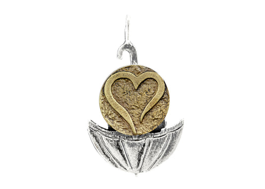 Open Heart Coin Medallion of Israel Necklace