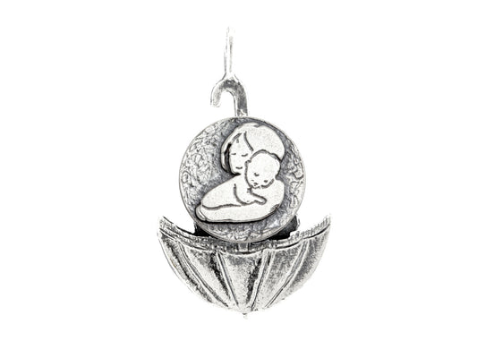 Mother and Child Unconditional Love Medallion of Israel Necklace