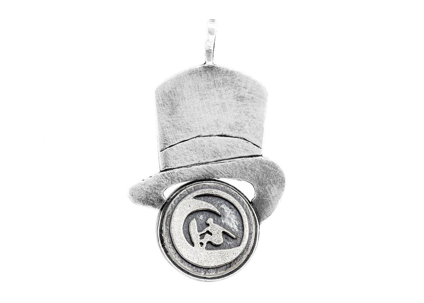 Surfer "Ride the Wave" Medallion Hat Necklace