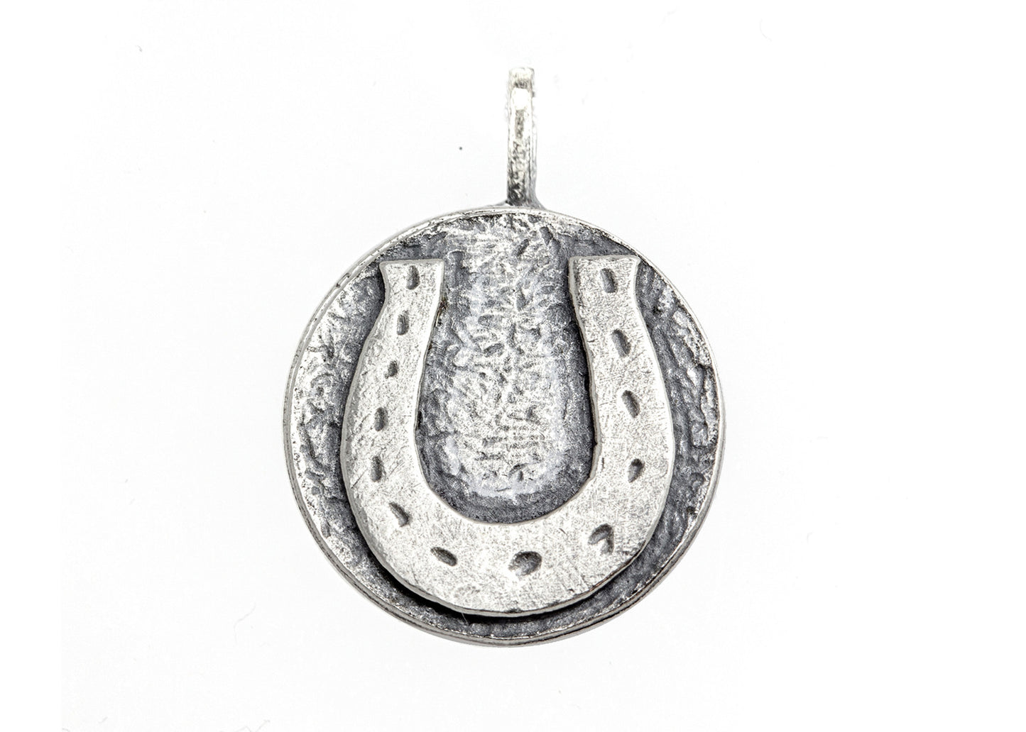 Horseshoe Coin Medallion Good Luck Necklace