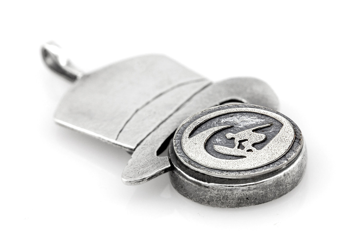 Surfer "Ride the Wave" Medallion Hat Necklace