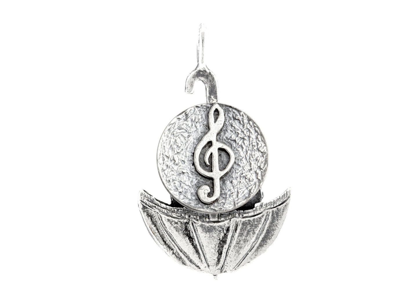 Treble Clef Musical Medallion of Israel Necklace