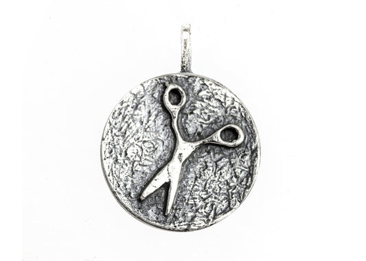 925 Sterling Pendant Silver With Scissors