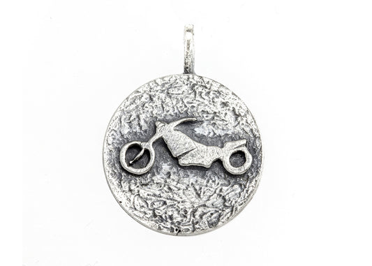 Motorbike Adventure Medallion Necklace