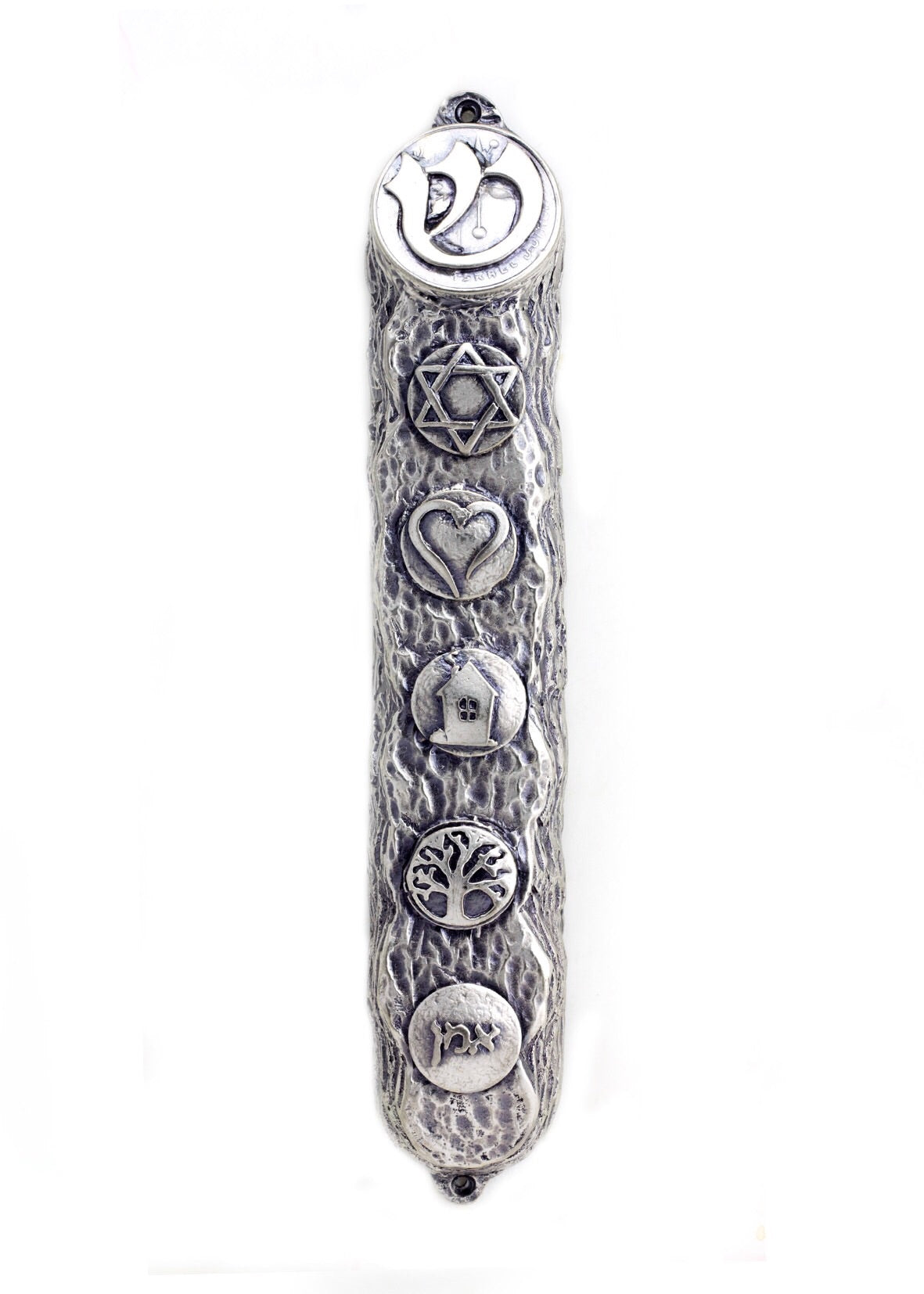 Silver Mezuzah Case, Silver Mezuzah with Scroll for Door, Ornate Mezuzah, Intricate Royal Mezzuzahs, Judaica Gifts for Home 16cm / 6.3Inch