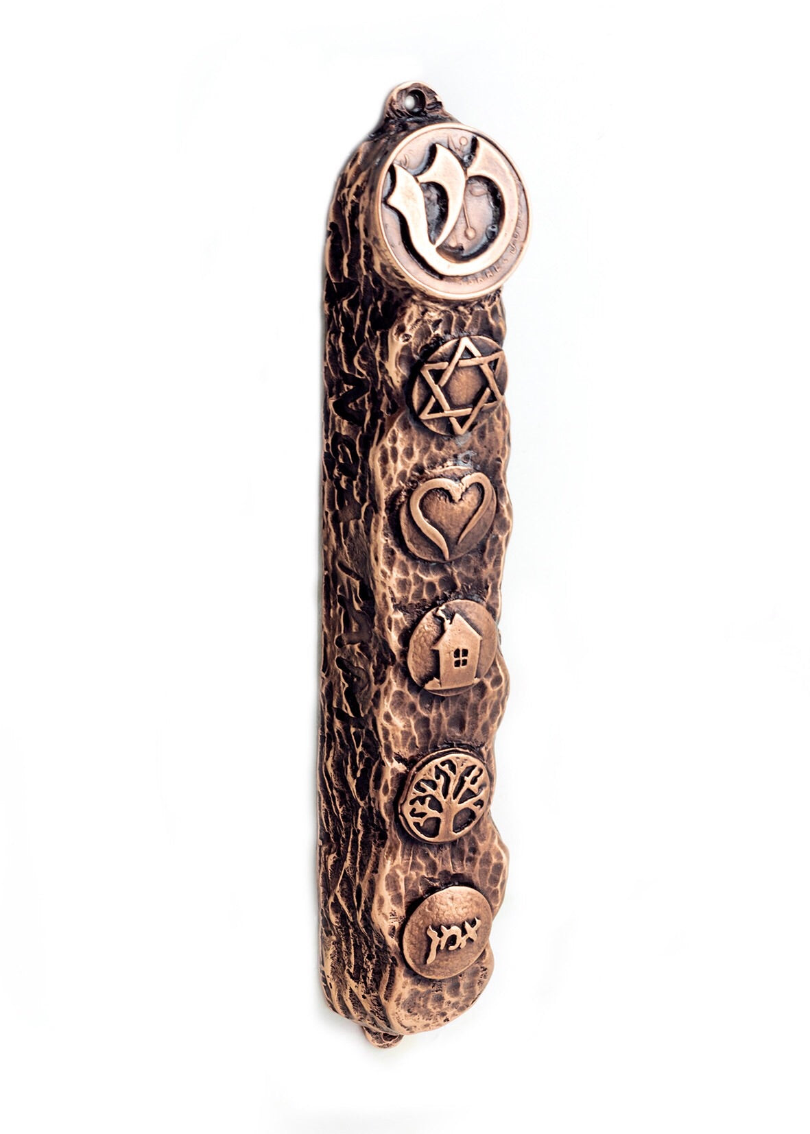 Copper Mezuzah Case, Mezuzah with Scroll for Door, Ornate Mezuzah, Intricate Royal Mezzuzahs, Judaica Gifts for Home 16cm / 6.3Inch