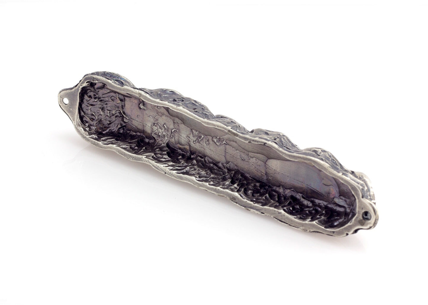 Silver Mezuzah Case, Sterling Silver Mezuzah with Scroll for Door, Ornate Mezuzah, Intricate Royal Mezzuzahs, Judaica Gifts for Home - Small (13cm)