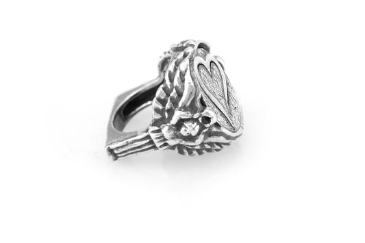coin ring with the Open heart medallion on Nike ring