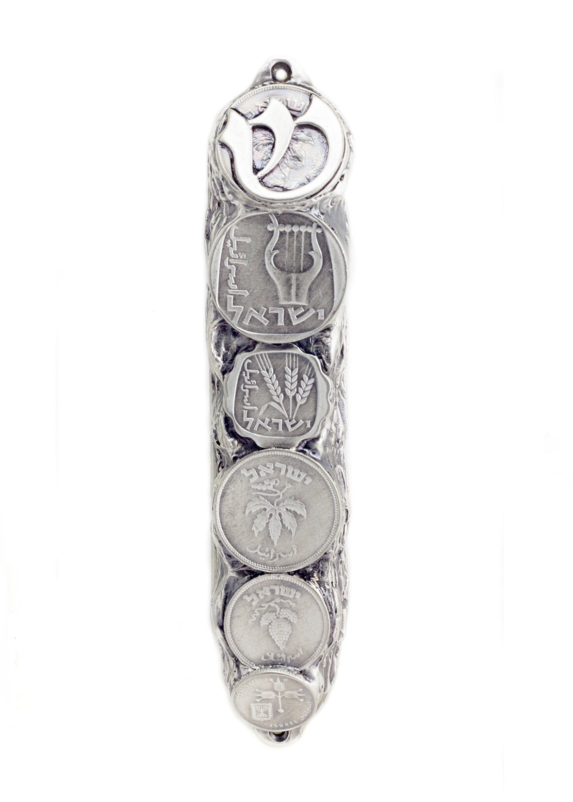 Silver Mezuzah Case, Sterling Silver Mezuzah with Scroll for Door, Ornate Mezuzah, Intricate Royal Mezzuzahs, Judaica Gifts for Home