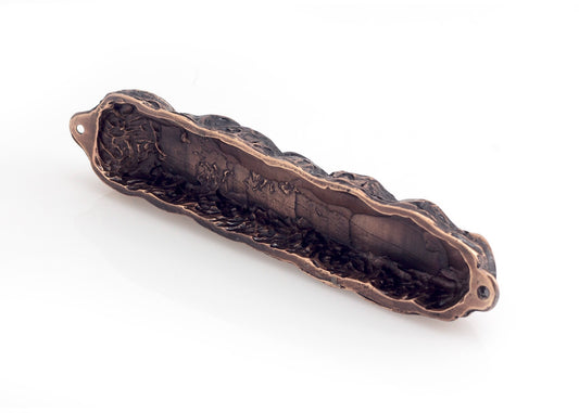 Mezuzah with Bright Symbols & Blessings in Copper - Small (13cm)