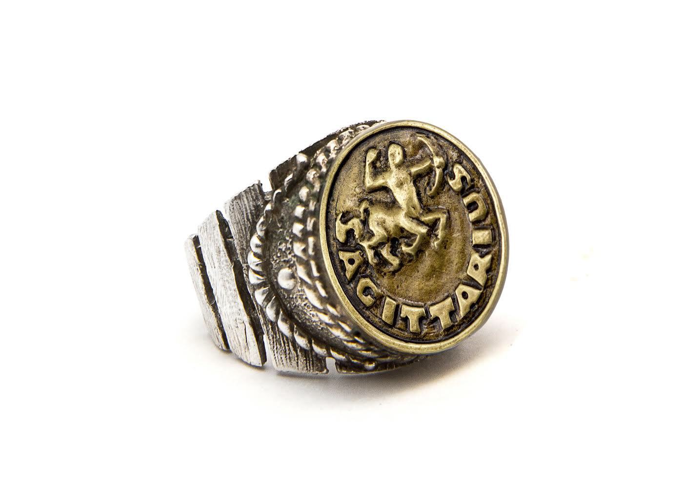 SAGITTARIUS Zodiac Silver Ring, Sagittarius Birthday Gift, Silver Sagittarius Horoscope Ring, Astrology Ring, Silver Signet Ring, Coin Ring