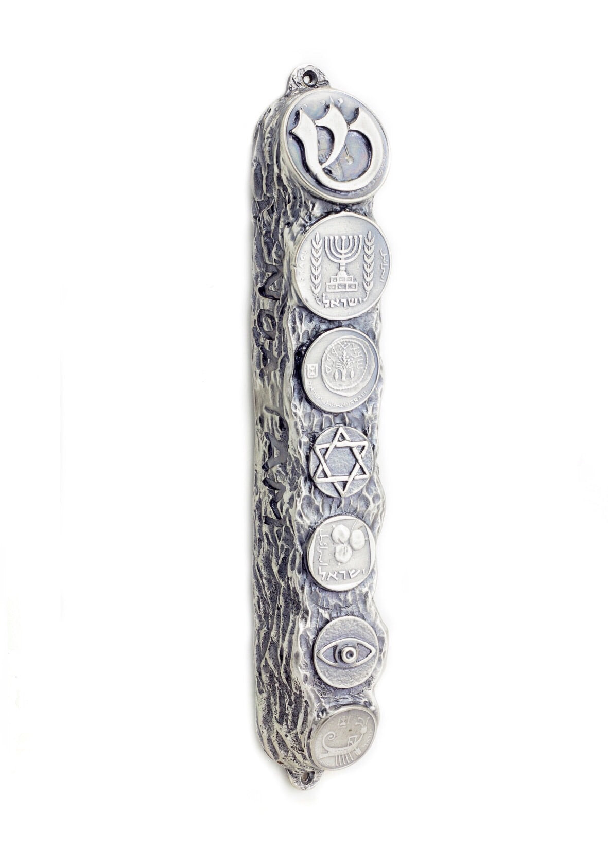 Silver Mezuzah Case, Sterling Silver Mezuzah with Scroll for Door, Ornate Mezuzah, Intricate Royal Mezzuzahs, Judaica Gifts for Home - Big (16cm)