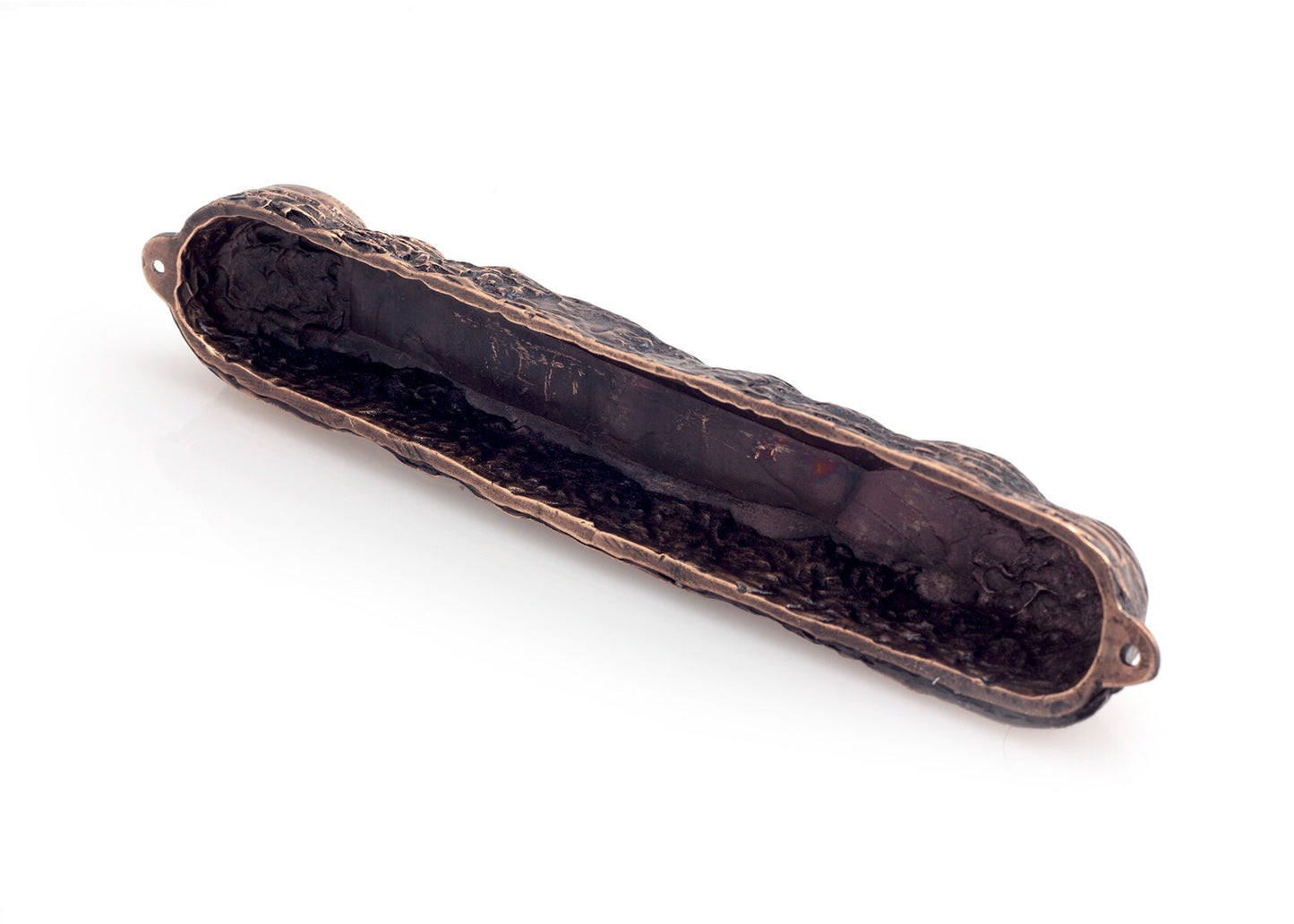 Copper Mezuzah with Israeli Collector's Coins & Blessings - Big (16cm)