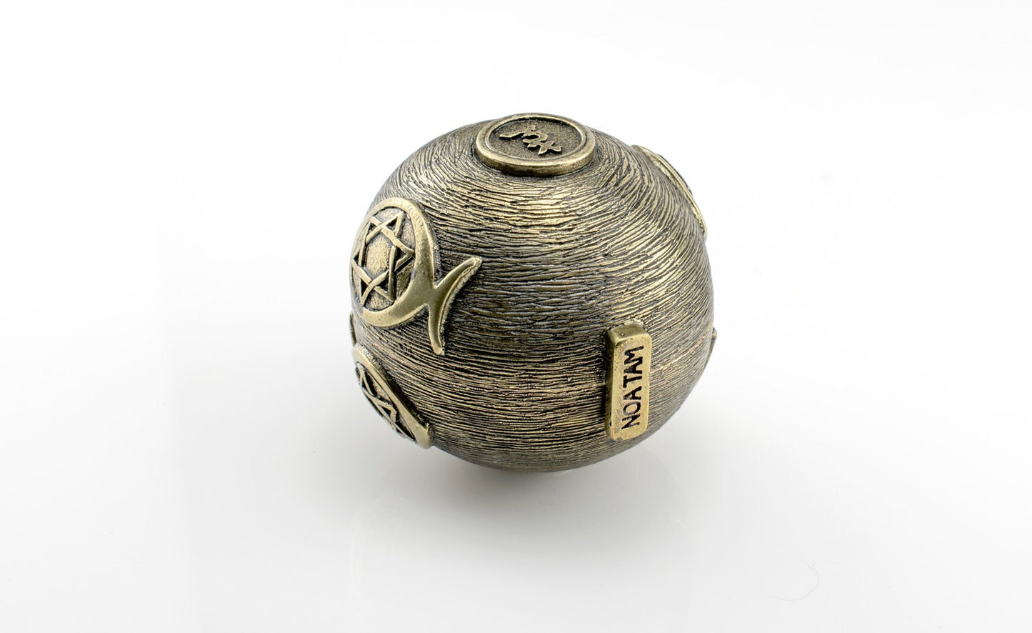 Candles holder with symbols gold color