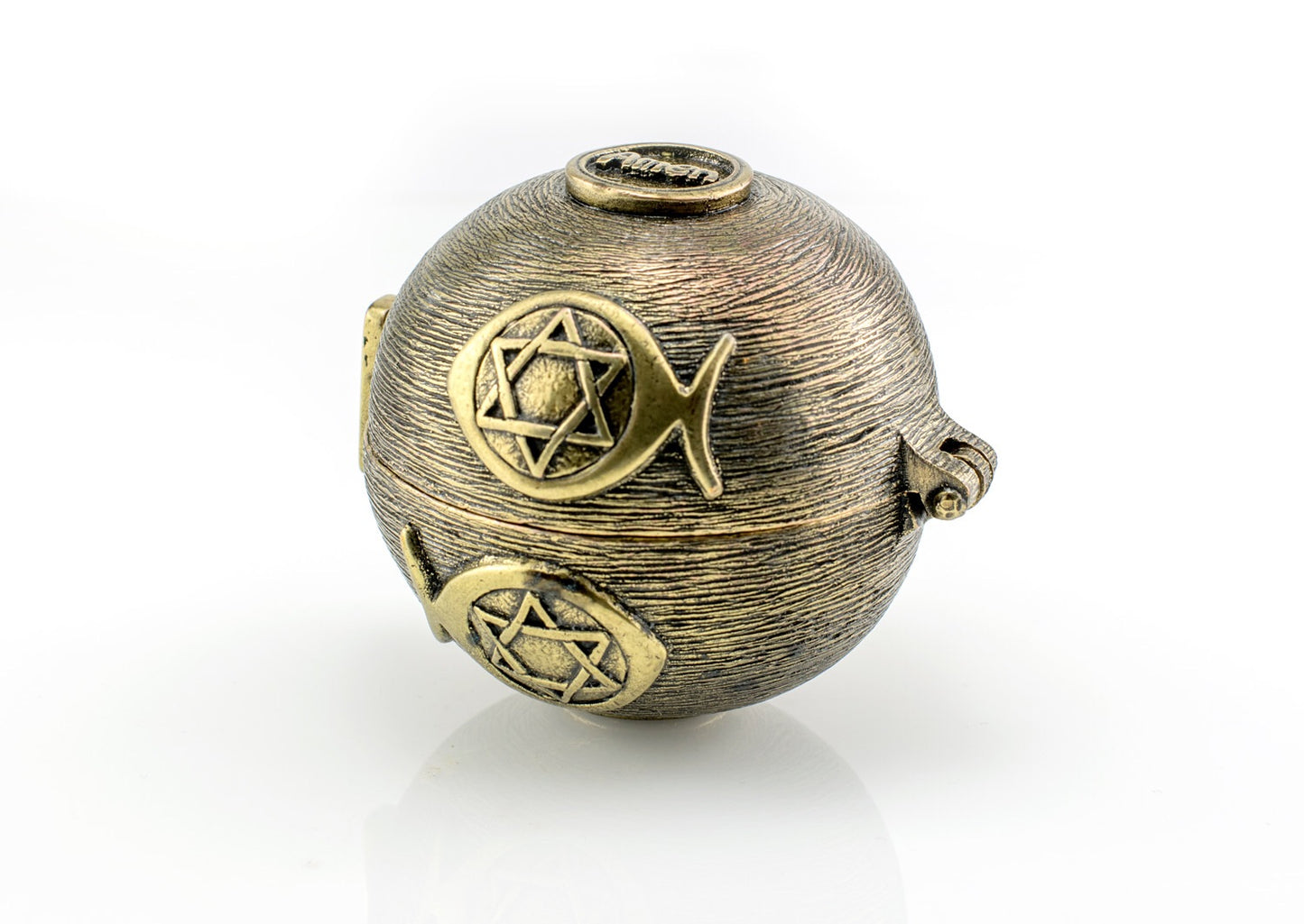 Candles holder with symbols gold color