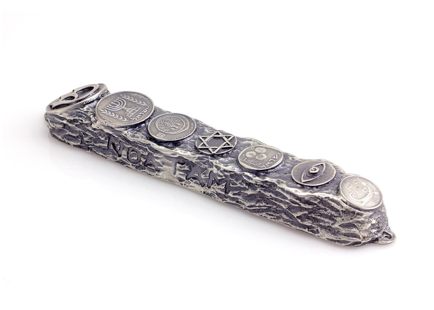 Silver Mezuzah Case, Sterling Silver Mezuzah with Scroll for Door, Ornate Mezuzah, Intricate Royal Mezzuzahs, Judaica Gifts for Home - Big (16cm)