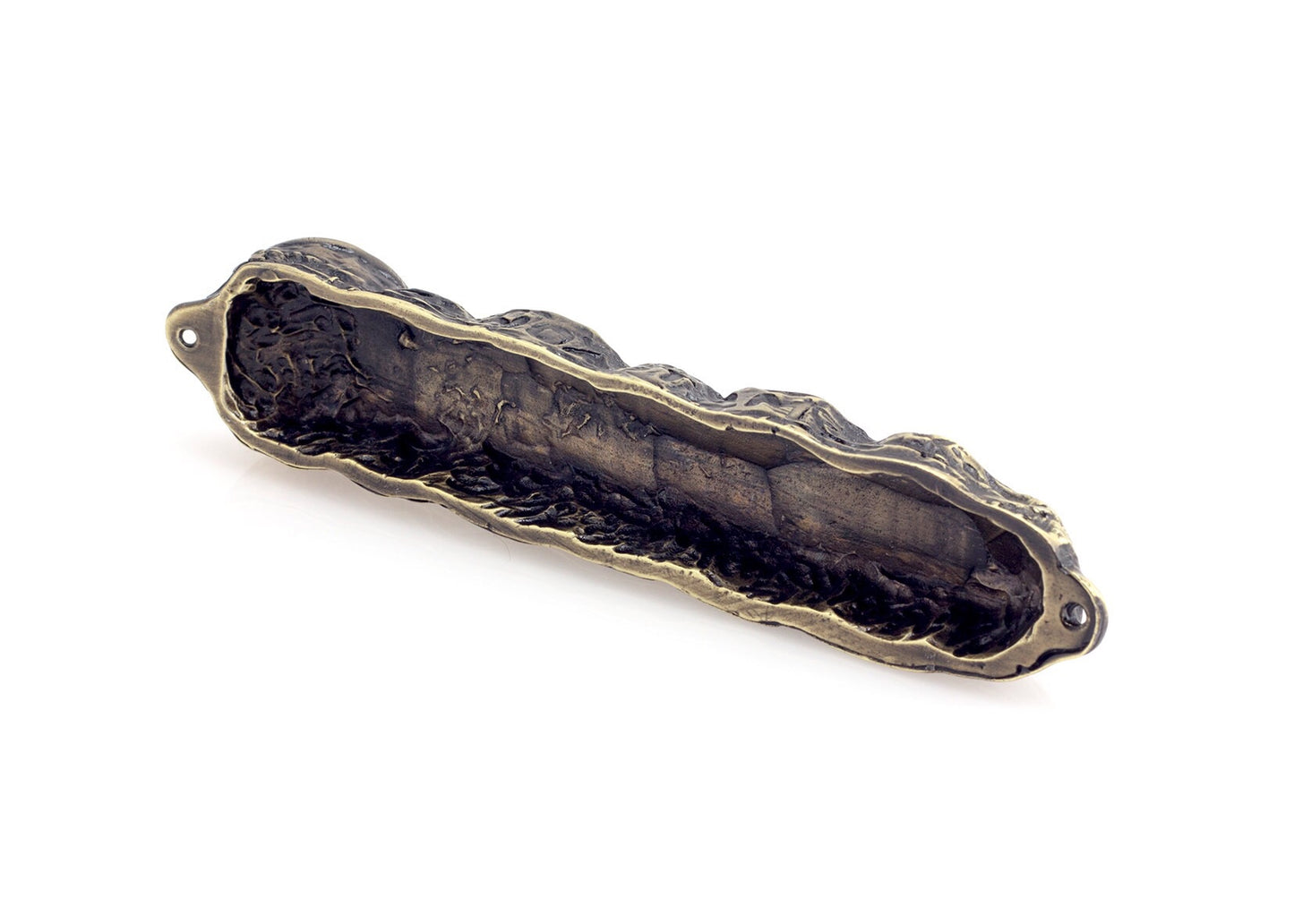 Mezuzah with Judaica Symbols in Bronze - Big (16cm)