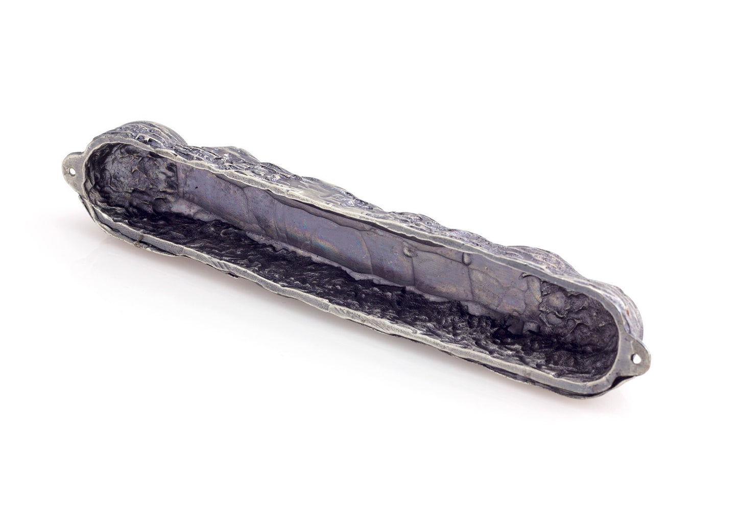 Silver Mezuzah Case, Sterling Silver Mezuzah with Scroll for Door, Ornate Mezuzah, Intricate Royal Mezzuzahs, Judaica Gifts for Home - Big (16cm)