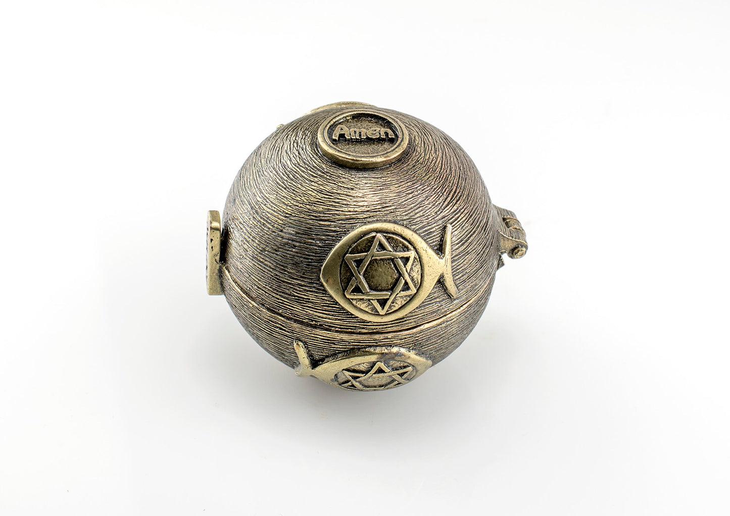 Candles holder with symbols gold color
