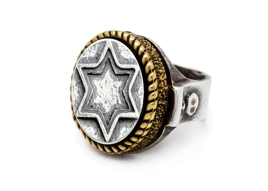 925 sterling silver ring with Star of David
