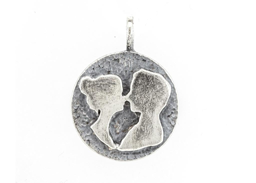 925 Sterling Pendant Silver With Couple