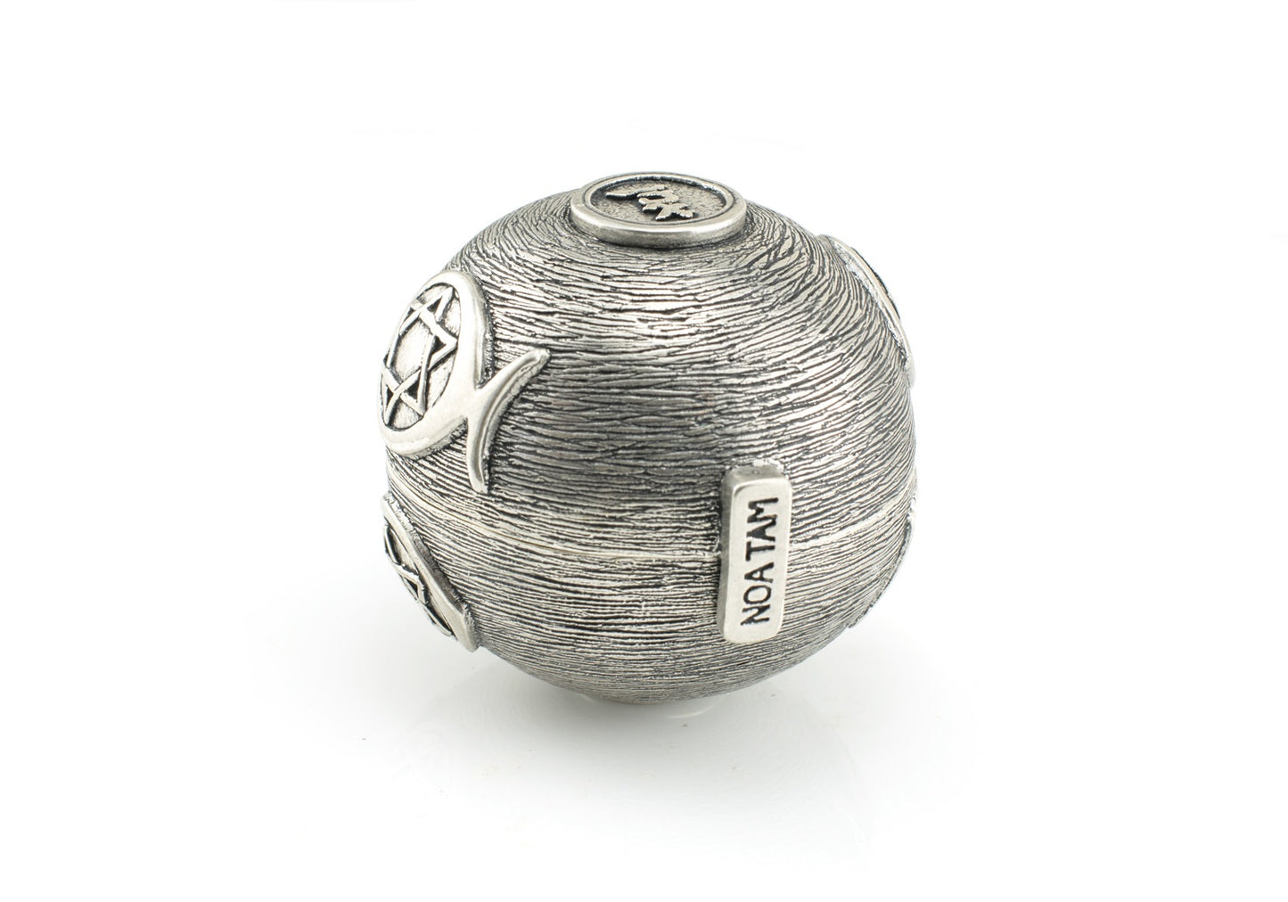 Candles holder with symbols silver color Shabat candles