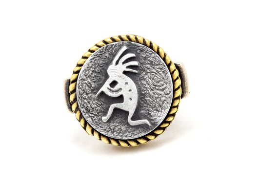 Ring with the Kokopelli coin medallion