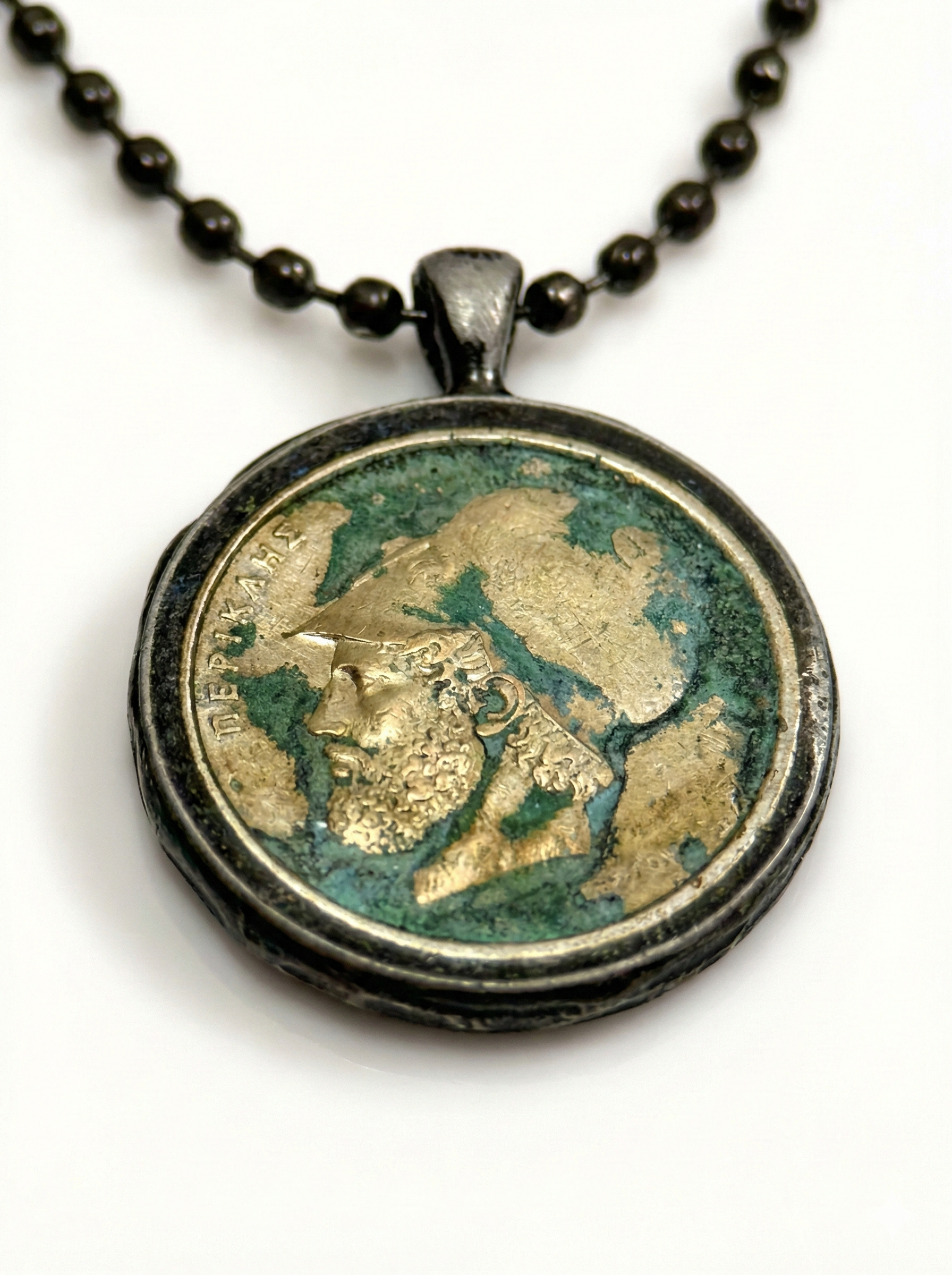Echoes of Power - Vintage Greek 20 Drachma Coin Pendant