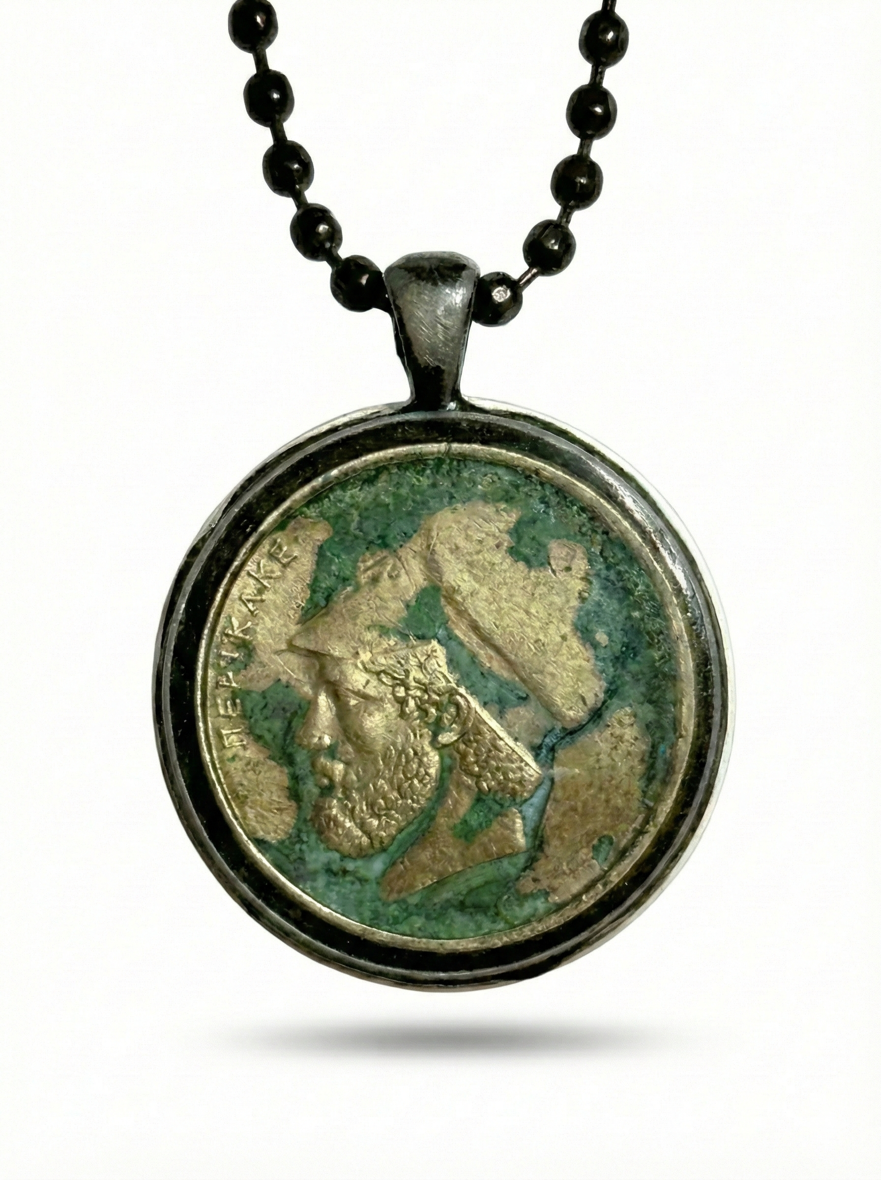 Echoes of Power - Vintage Greek 20 Drachma Coin Pendant