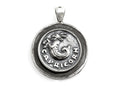 Handcrafted sterling silver Capricorn necklace featuring an authentic Old Israeli 10 Sheqel coin by Noa Tam.
