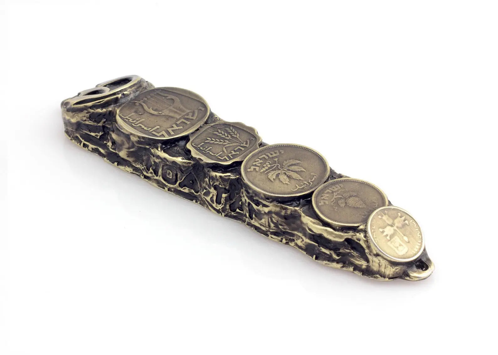 Israeli Coins Mezuzah – 13 cm