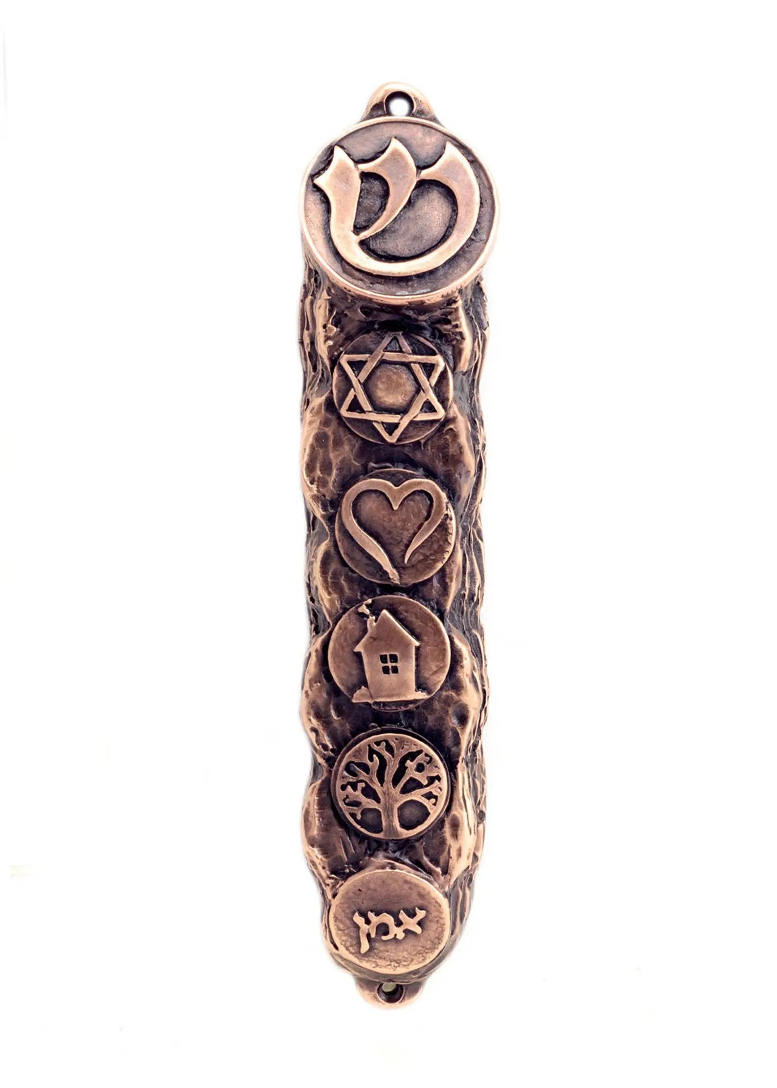 Ornate Blessing Symbols Mezuzah גÄì 13 cm